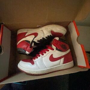Nike Red and White Sneakers